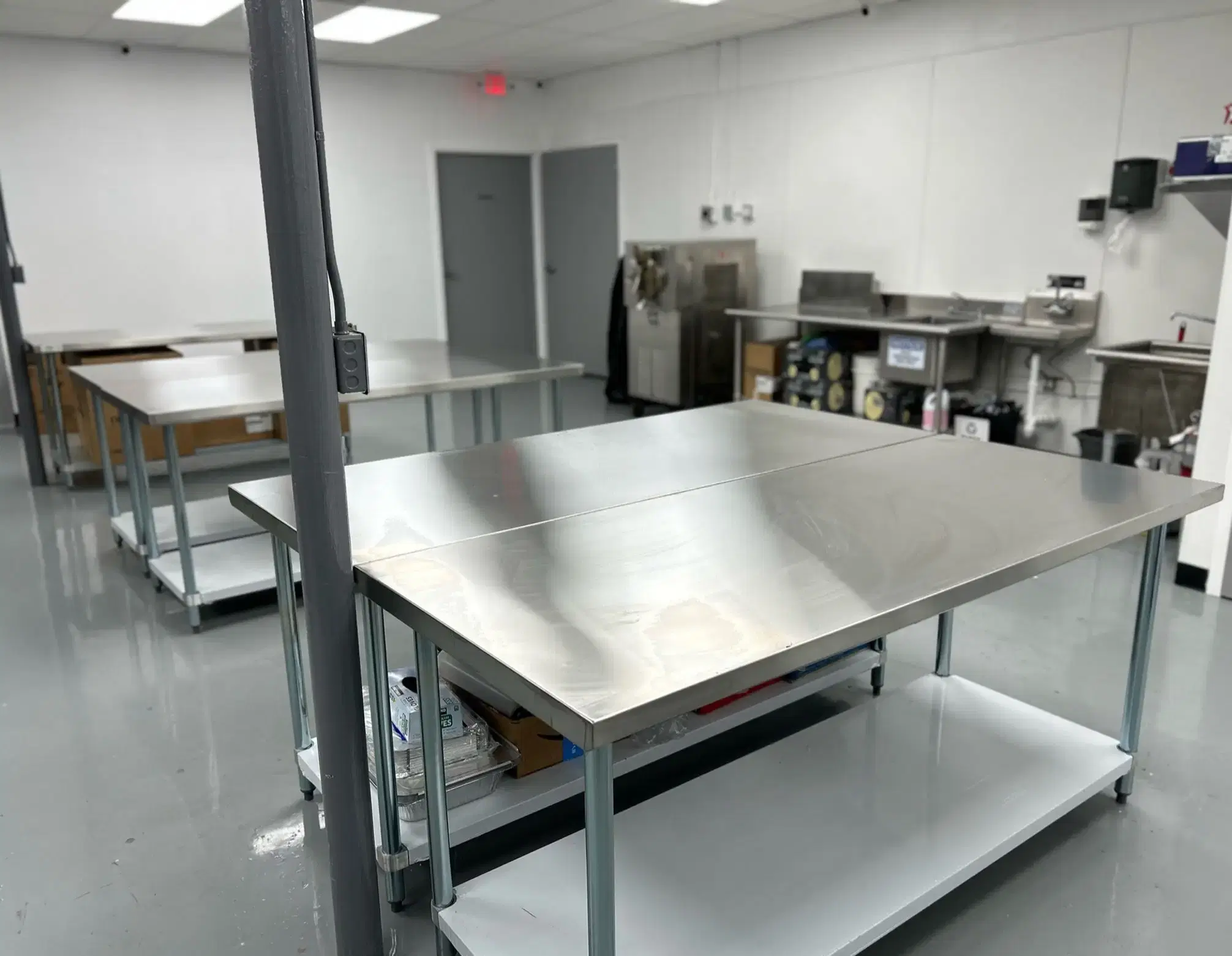 Inside the licensed commercial kitchen where Sunny Island Pepper Sauce is made.